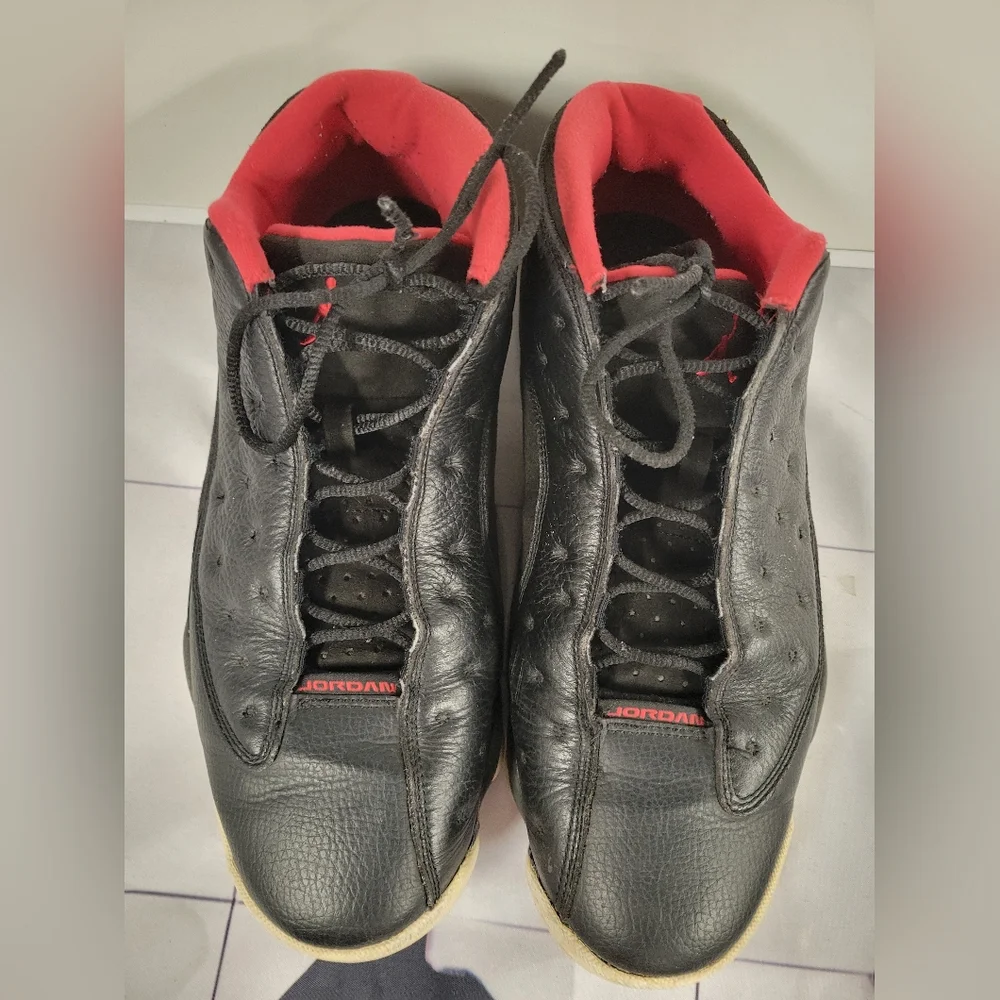 Nike Air Jordan 13 Retro Low Bred 2015 Black Red Gold Jumpman OG Men’s Size 12 - Picture 5 of 6